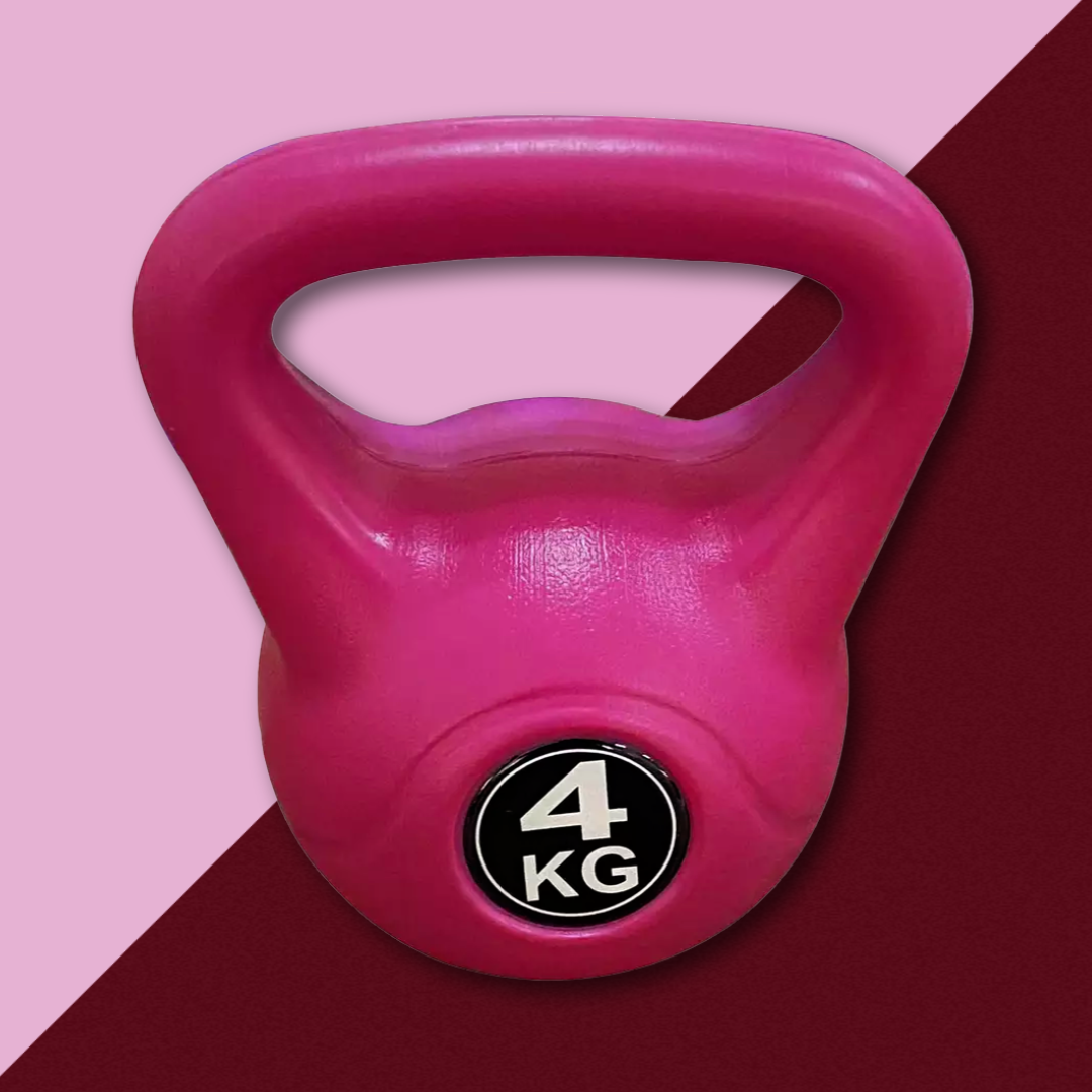  Opti Vinyl 4kg Kettlebells - Pink